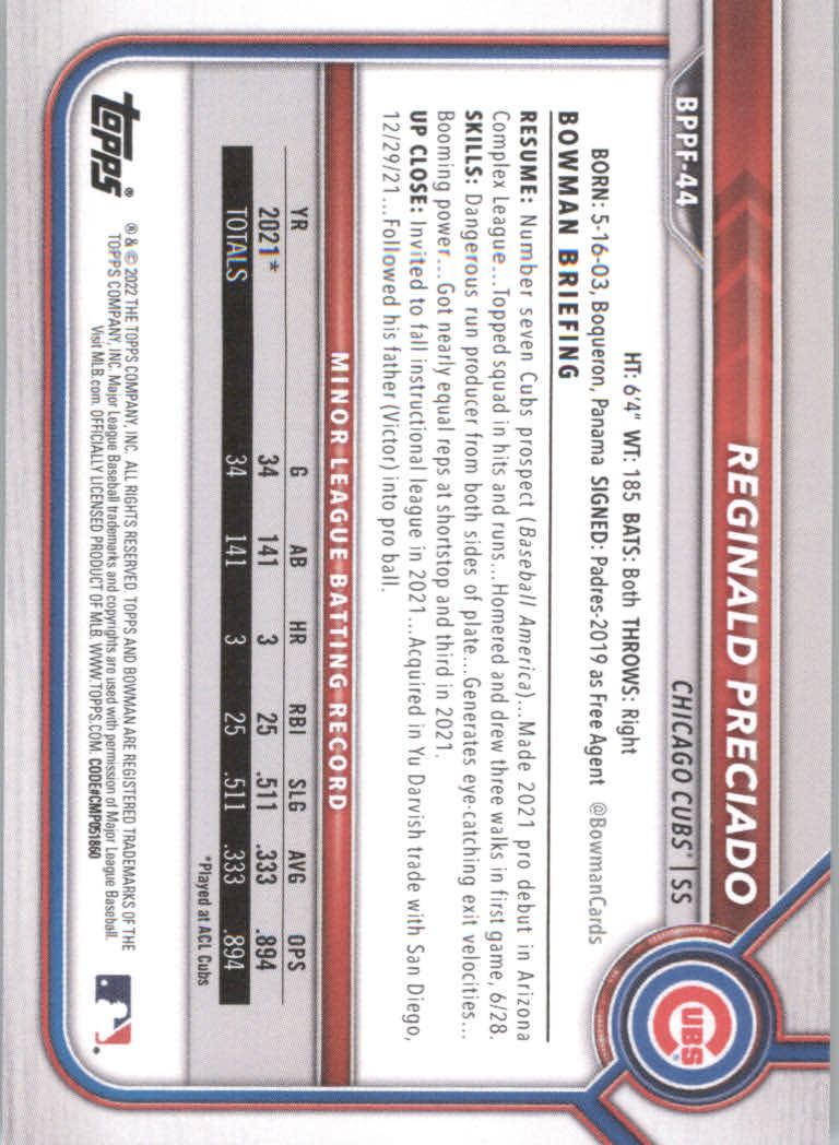 2022 Bowman 1st Edition Baseball "Main Set" Base Cards #BPPF1 to #BBF150 - Picture 65 of 213