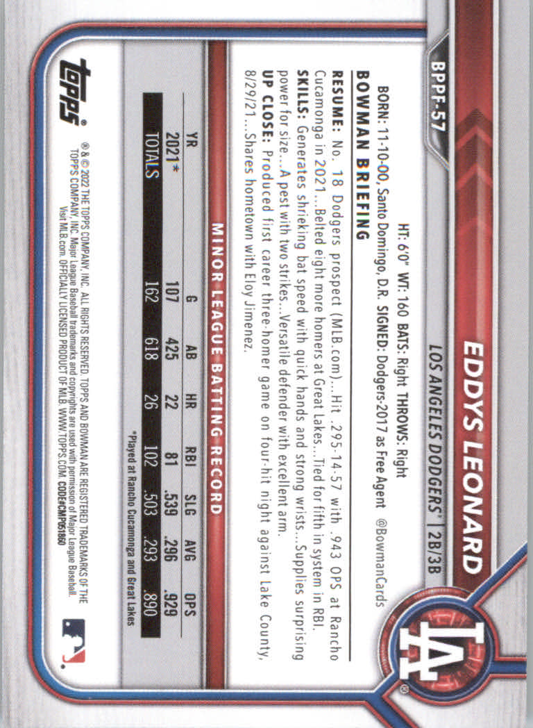 2022 Bowman 1st Edition Baseball "Main Set" Base Cards #BPPF1 to #BBF150 - Picture 75 of 213