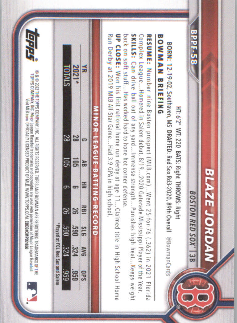 2022 Bowman 1st Edition Baseball "Main Set" Base Cards #BPPF1 to #BBF150 - Picture 77 of 213