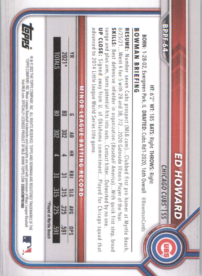 2022 Bowman 1st Edition Baseball "Main Set" Base Cards #BPPF1 to #BBF150 - Picture 87 of 213
