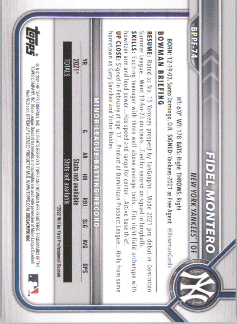 2022 Bowman 1st Edition Baseball "Main Set" Base Cards #BPPF1 to #BBF150 - Picture 103 of 213