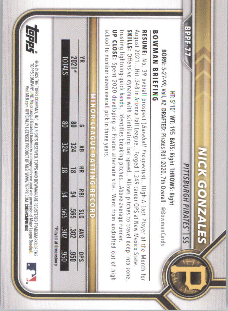 2022 Bowman 1st Edition Baseball "Main Set" Base Cards #BPPF1 to #BBF150 - Picture 109 of 213