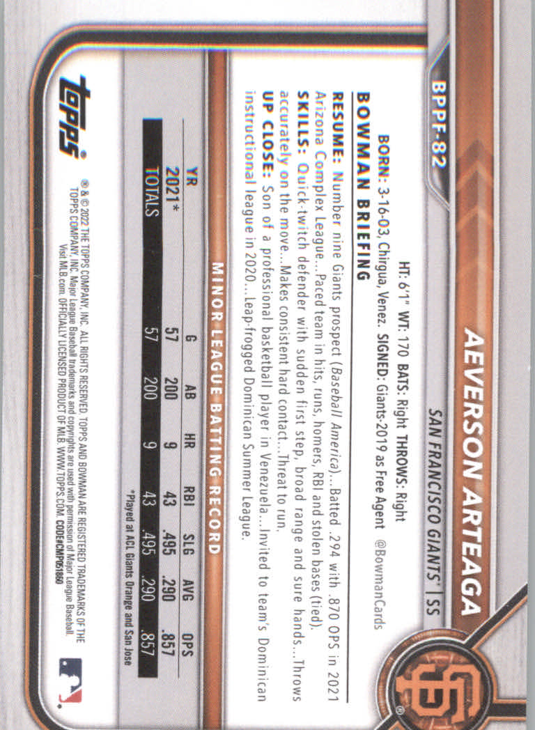 2022 Bowman 1st Edition Baseball "Main Set" Base Cards #BPPF1 to #BBF150 - Picture 115 of 213
