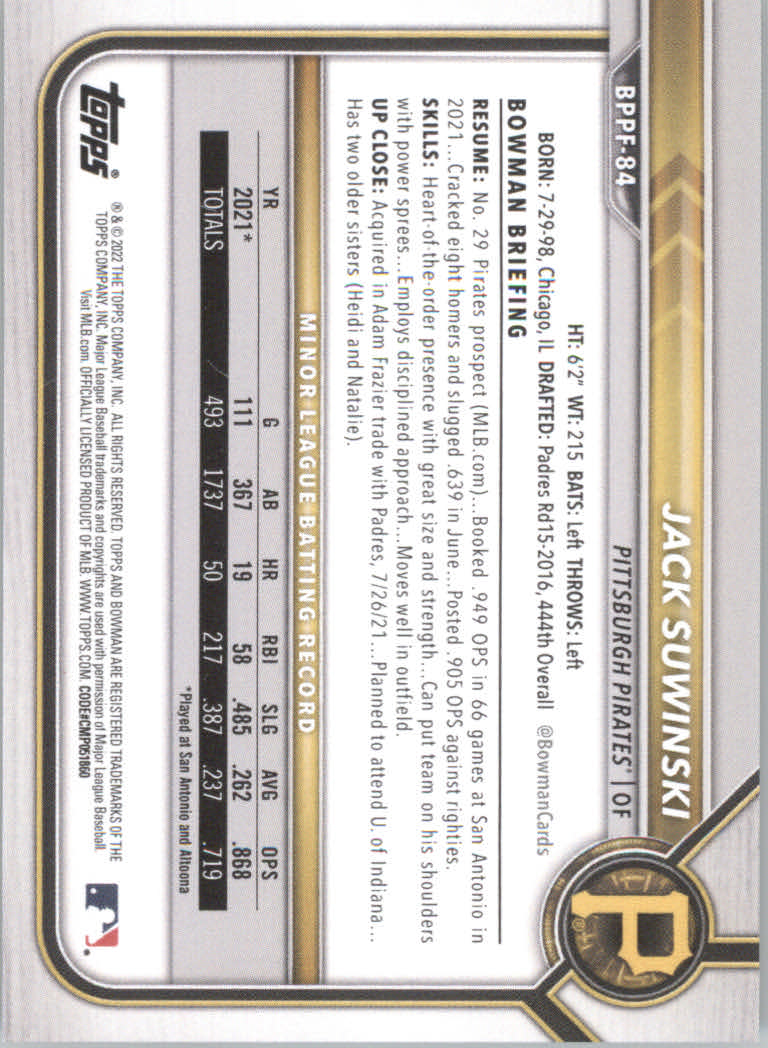 2022 Bowman 1st Edition Baseball "Main Set" Base Cards #BPPF1 to #BBF150 - Picture 119 of 213