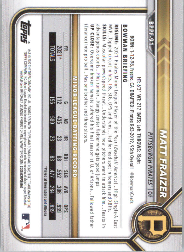 2022 Bowman 1st Edition Baseball "Main Set" Base Cards #BPPF1 to #BBF150 - Picture 129 of 213