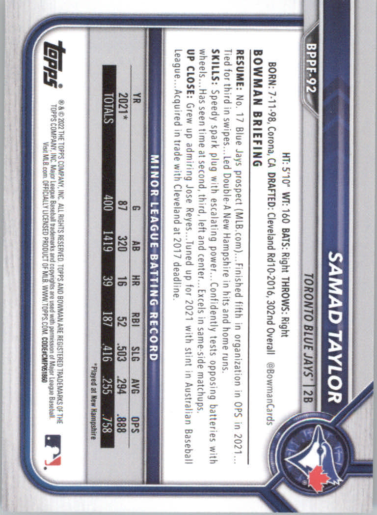 2022 Bowman 1st Edition Baseball "Main Set" Base Cards #BPPF1 to #BBF150 - Picture 131 of 213