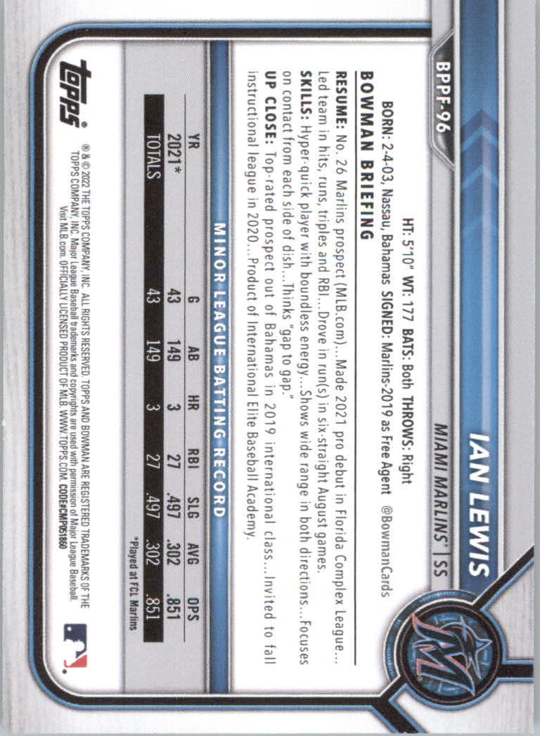 2022 Bowman 1st Edition Baseball "Main Set" Base Cards #BPPF1 to #BBF150 - Picture 137 of 213