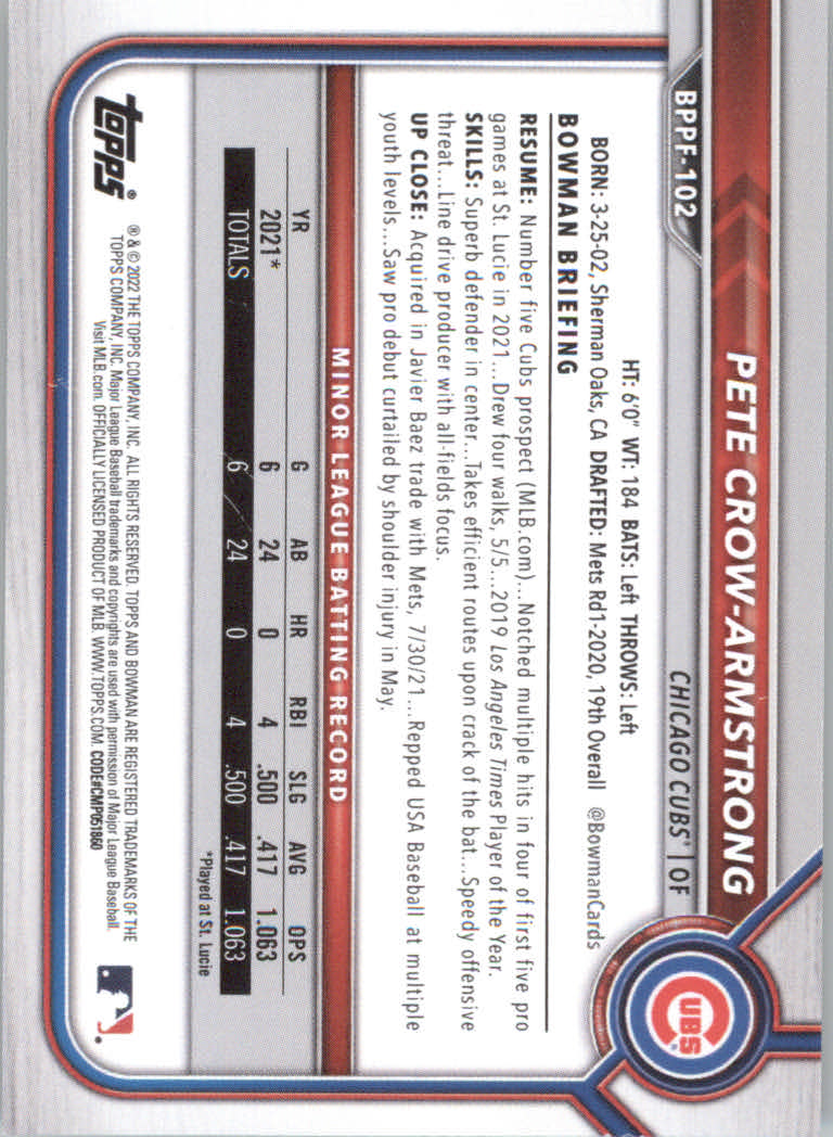 2022 Bowman 1st Edition Baseball "Main Set" Base Cards #BPPF1 to #BBF150 - Picture 143 of 213