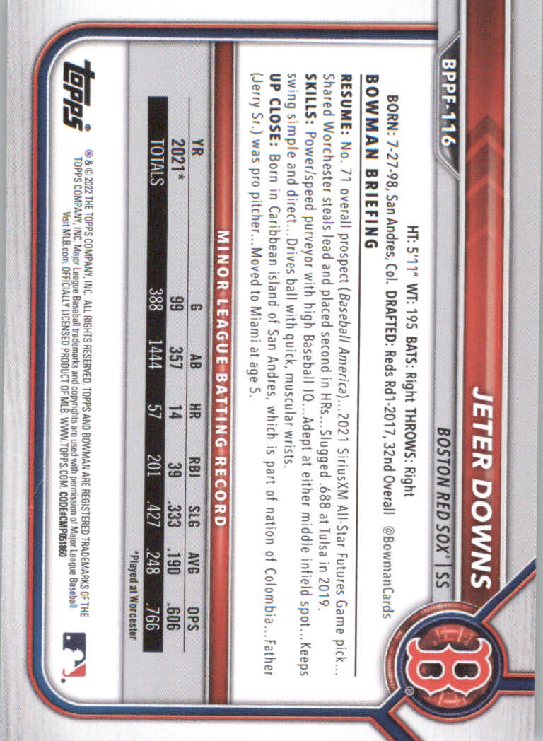 2022 Bowman 1st Edition Baseball "Main Set" Base Cards #BPPF1 to #BBF150 - Picture 165 of 213