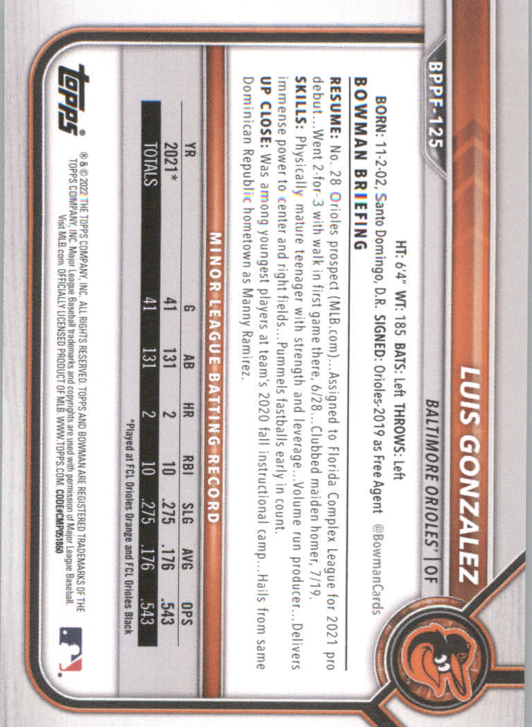 2022 Bowman 1st Edition Baseball "Main Set" Base Cards #BPPF1 to #BBF150 - Picture 179 of 213