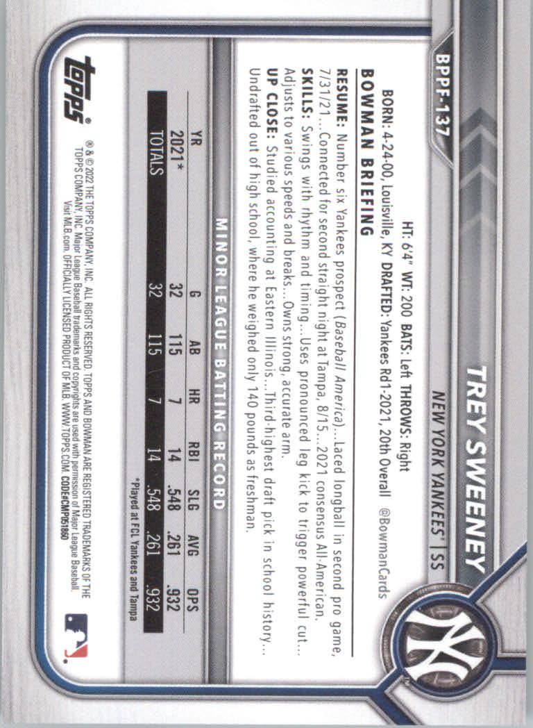 2022 Bowman 1st Edition Baseball "Main Set" Base Cards #BPPF1 to #BBF150 - Picture 193 of 213
