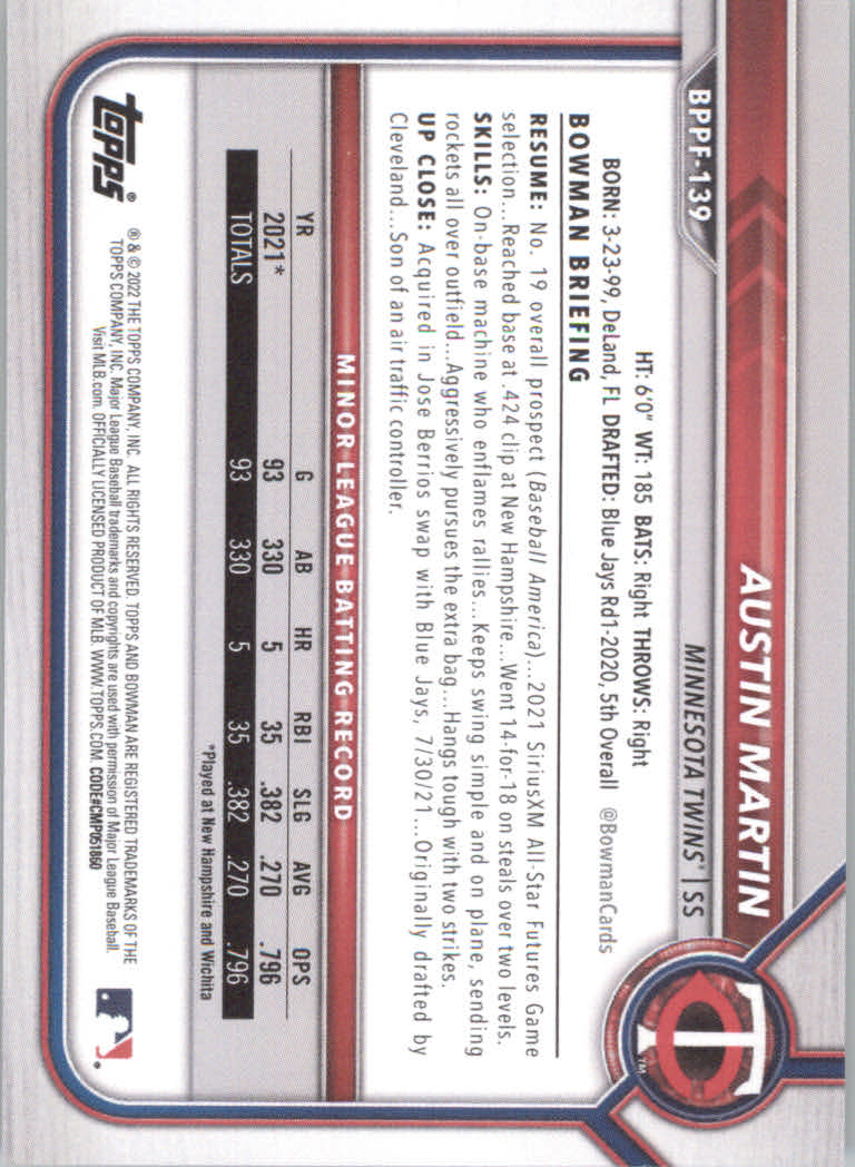 2022 Bowman 1st Edition Baseball "Main Set" Base Cards #BPPF1 to #BBF150 - Picture 195 of 213