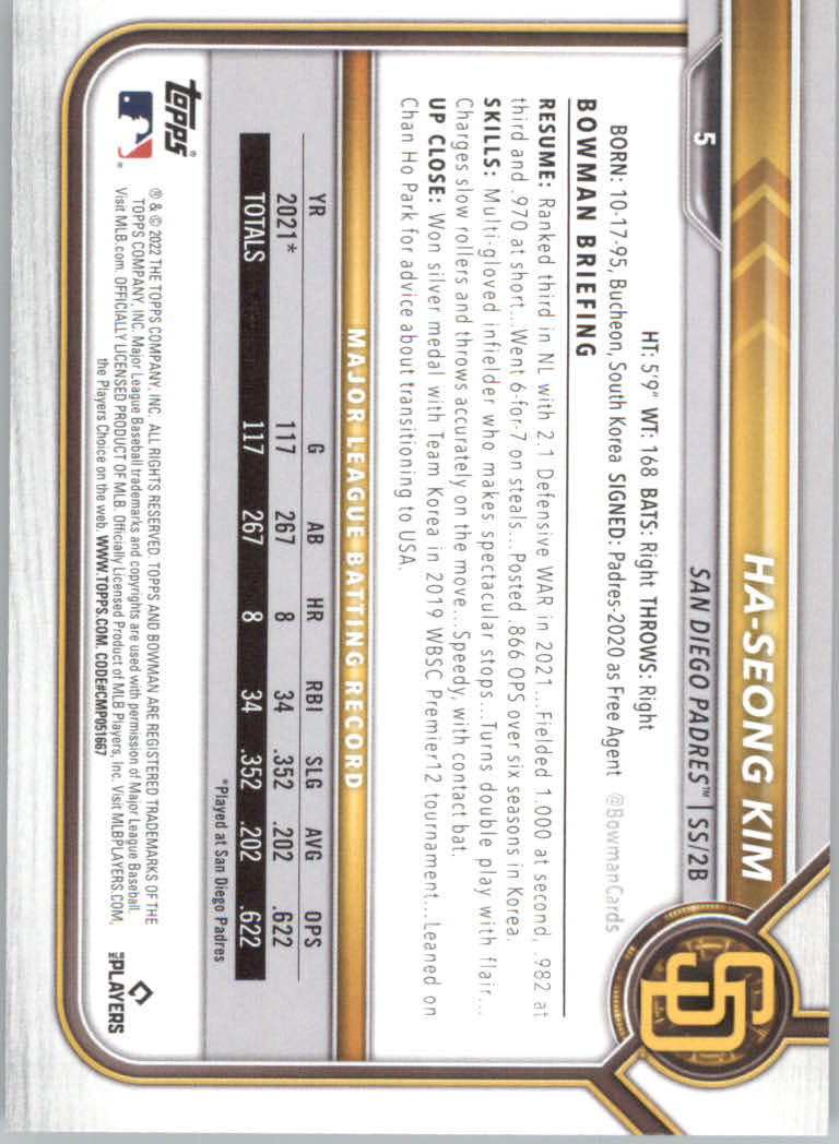 2022 Bowman Baseball "Main Set" Cards #1 to #100 Rookies and Veterans - Picture 11 of 199