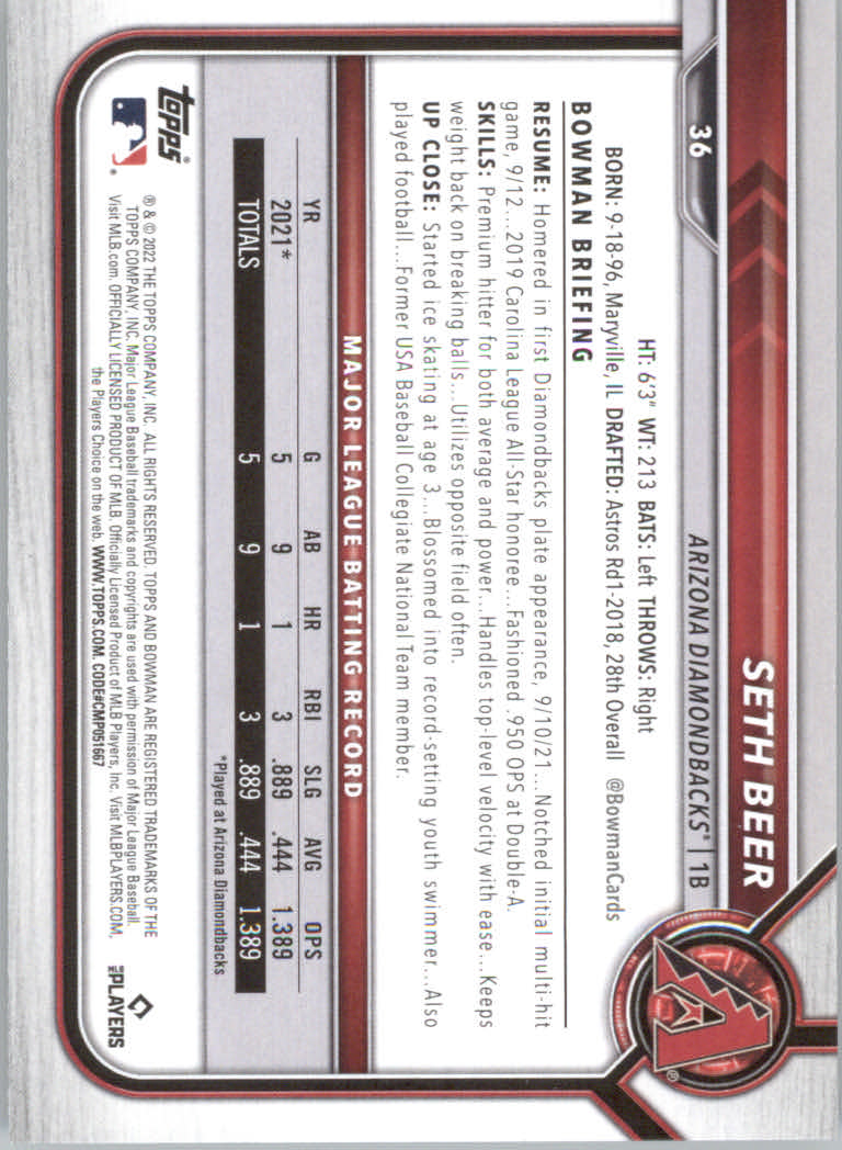 2022 Bowman Baseball "Main Set" Cards #1 to #100 Rookies and Veterans - Picture 73 of 199