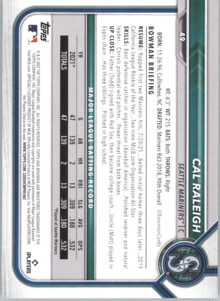 2022 Bowman Baseball "Main Set" Cards #1 to #100 Rookies and Veterans - Picture 97 of 199