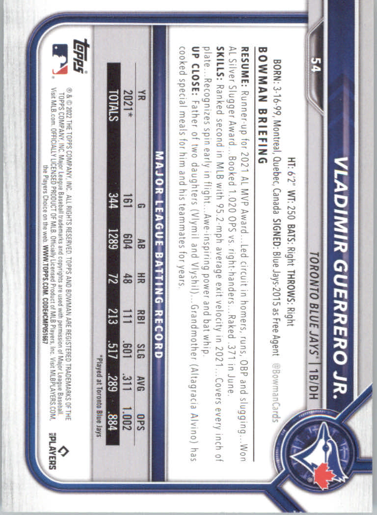2022 Bowman Baseball "Main Set" Cards #1 to #100 Rookies and Veterans - Picture 107 of 199