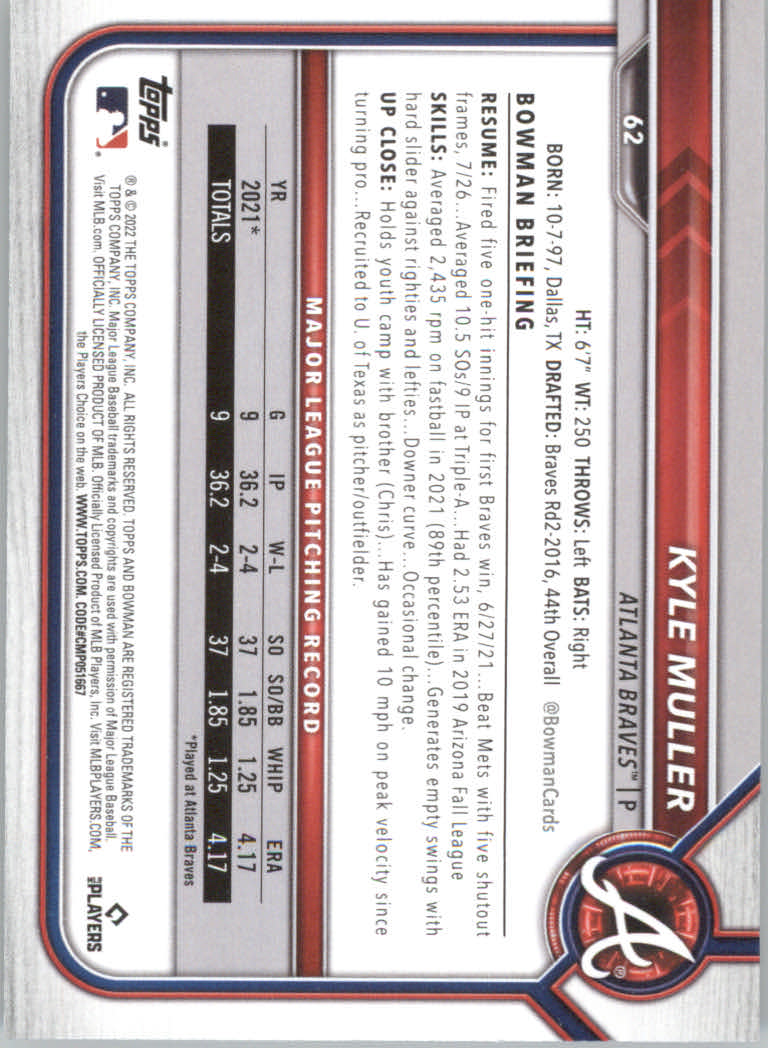 2022 Bowman Baseball "Main Set" Cards #1 to #100 Rookies and Veterans - Picture 123 of 199