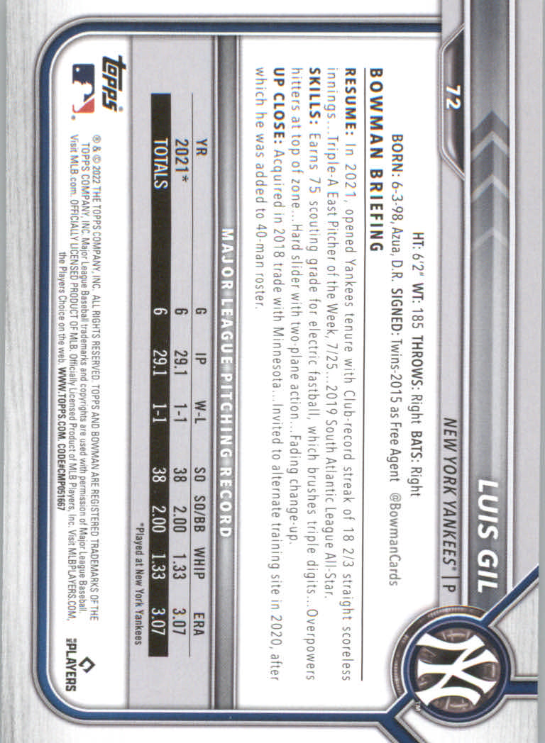 2022 Bowman Baseball "Main Set" Cards #1 to #100 Rookies and Veterans - Picture 143 of 199