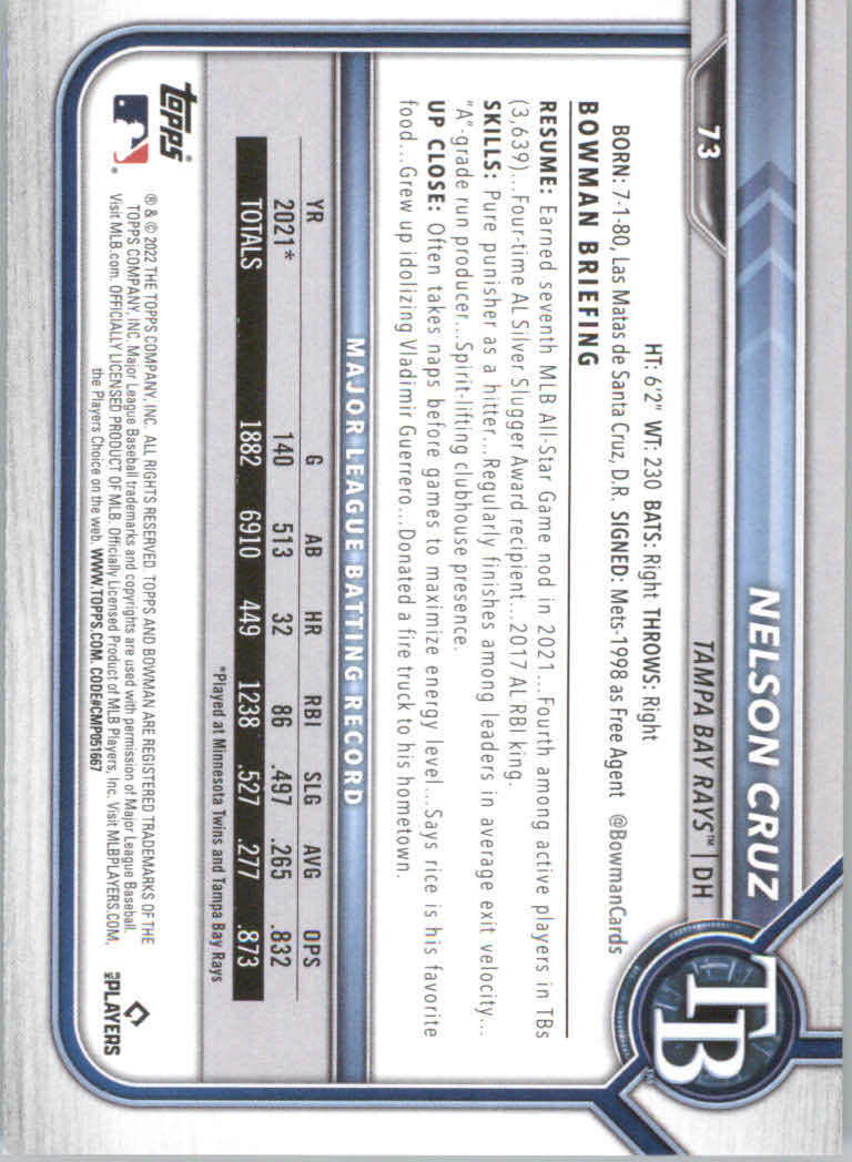 2022 Bowman Baseball "Main Set" Cards #1 to #100 Rookies and Veterans - Picture 145 of 199
