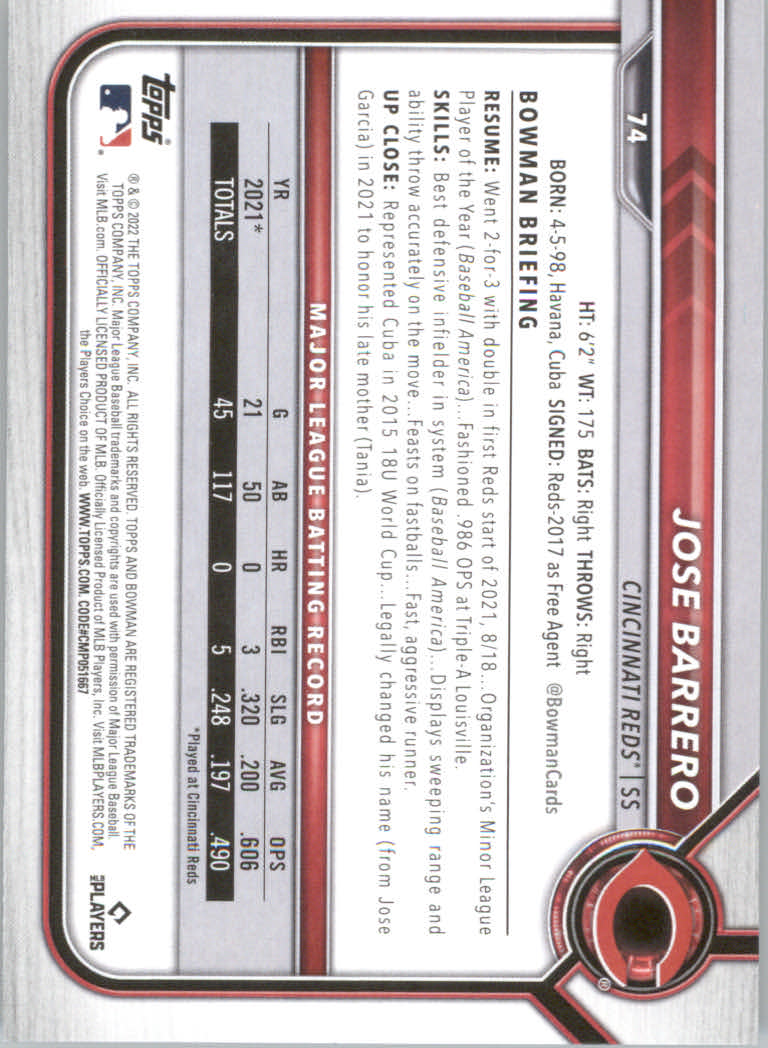 2022 Bowman Baseball "Main Set" Cards #1 to #100 Rookies and Veterans - Picture 147 of 199