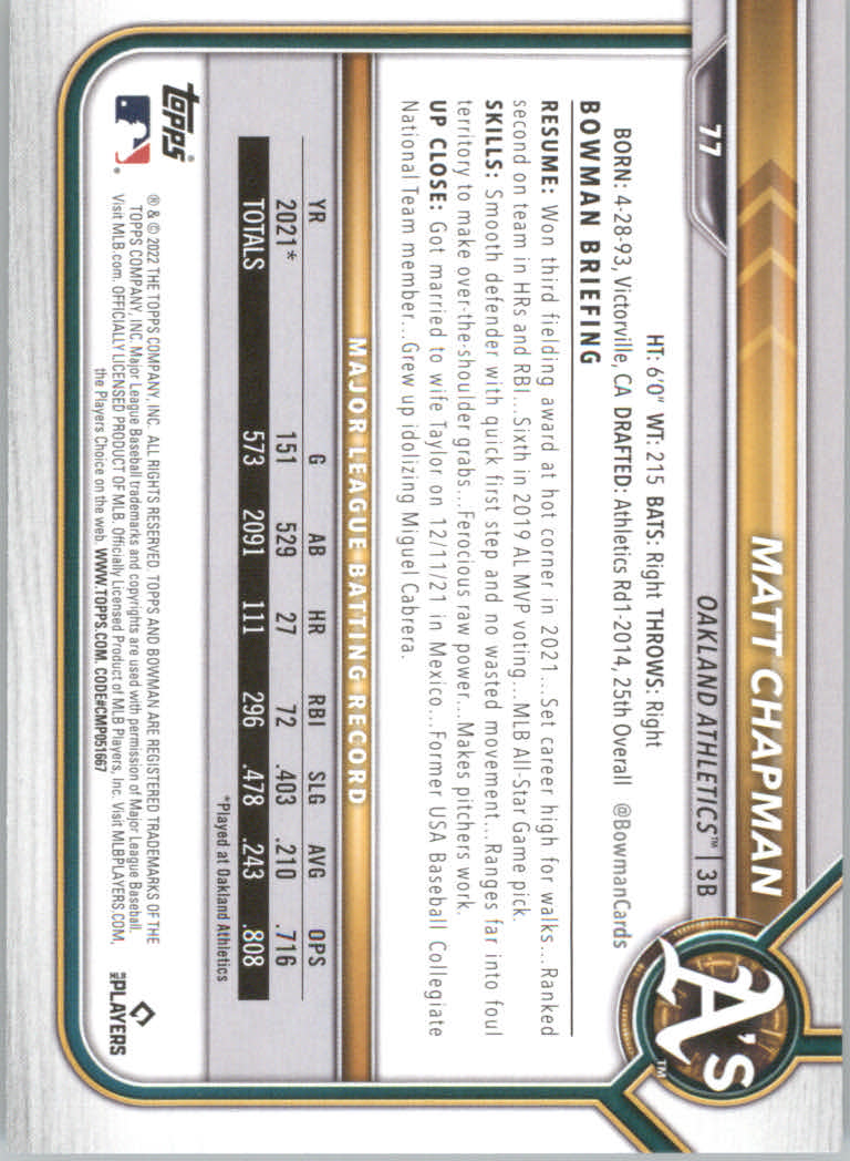 2022 Bowman Baseball "Main Set" Cards #1 to #100 Rookies and Veterans - Picture 153 of 199