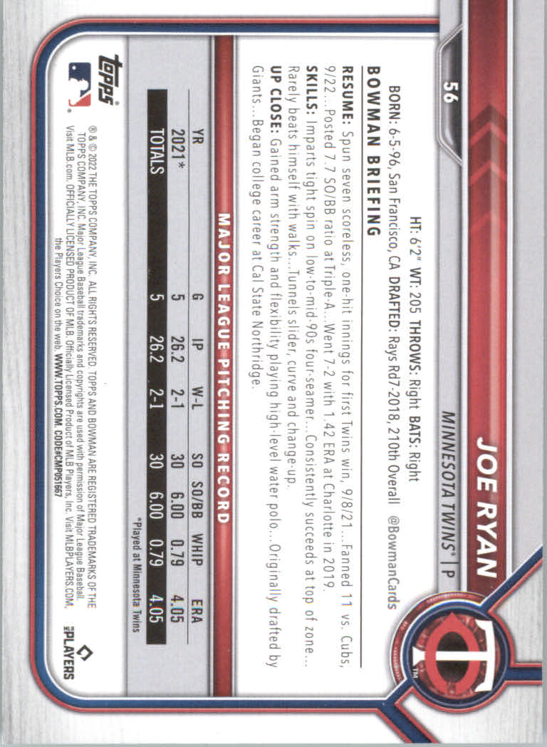 2022 Bowman Baseball "Colored" Parallel Paper Cards - Picture 13 of 19