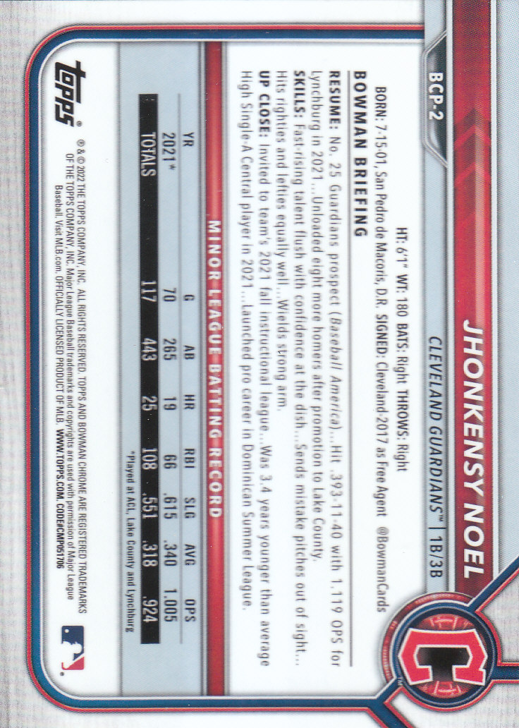 2022 Bowman Chrome Baseball "Prospects" Insert Cards #BCP1 to #BCP150 - Picture 5 of 277