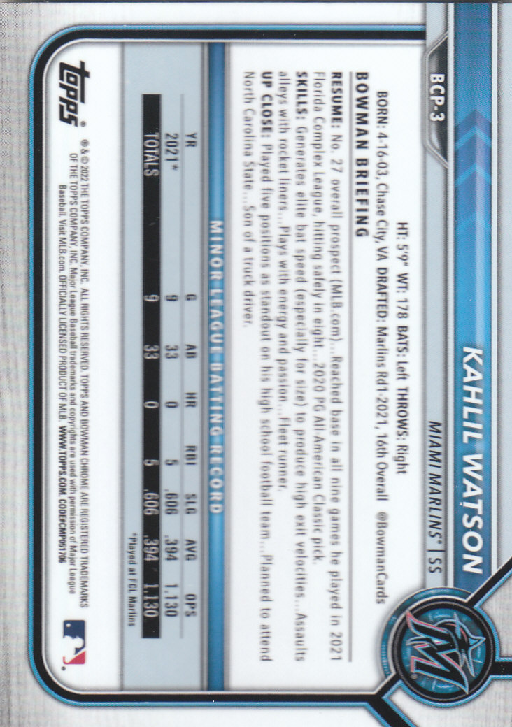 2022 Bowman Chrome Baseball "Prospects" Insert Cards #BCP1 to #BCP150 - Picture 7 of 277