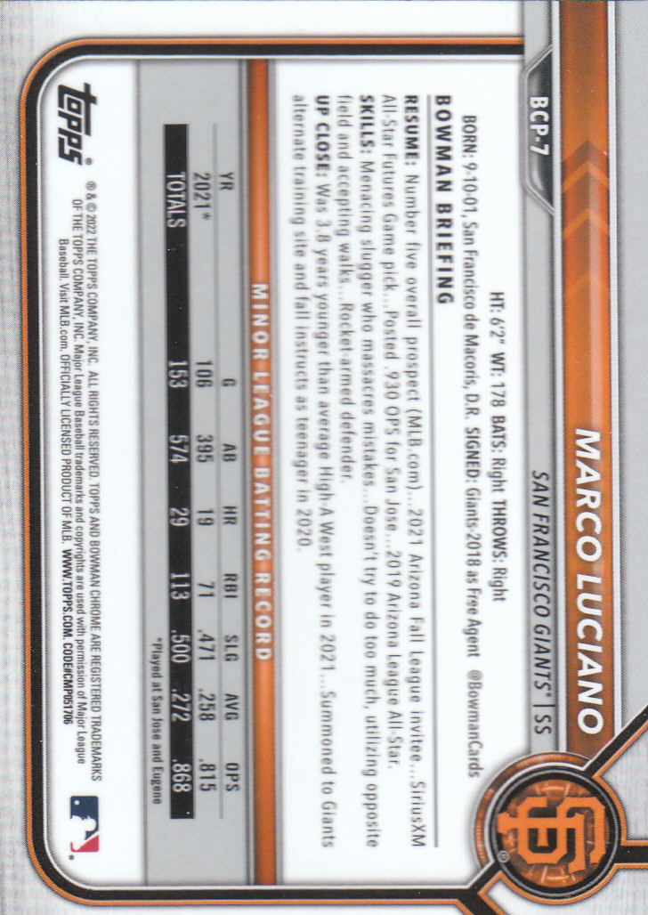 2022 Bowman Chrome Baseball "Prospects" Insert Cards #BCP1 to #BCP150 - Picture 15 of 277