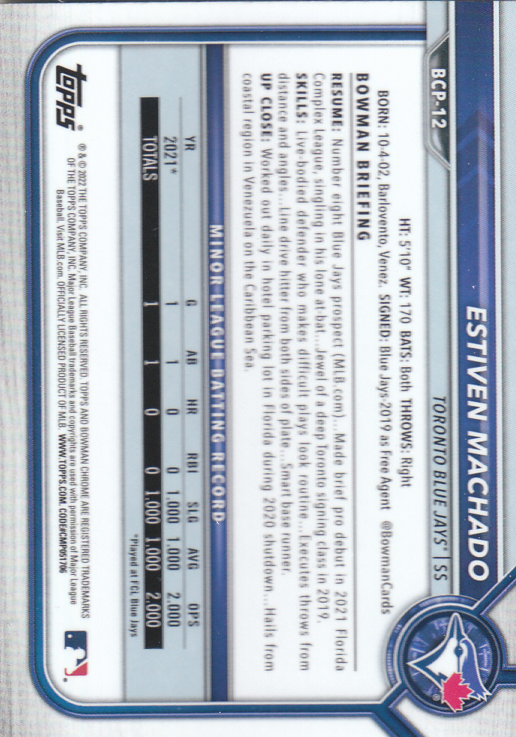 2022 Bowman Chrome Baseball "Prospects" Insert Cards #BCP1 to #BCP150 - Picture 25 of 277