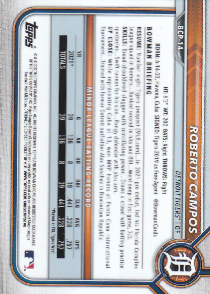 2022 Bowman Chrome Baseball "Prospects" Insert Cards #BCP1 to #BCP150 - Picture 29 of 277