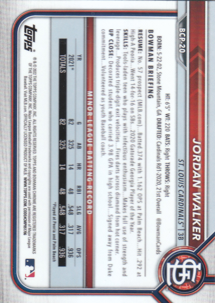 2022 Bowman Chrome Baseball "Prospects" Insert Cards #BCP1 to #BCP150 - Picture 39 of 277