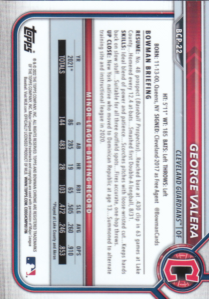 2022 Bowman Chrome Baseball "Prospects" Insert Cards #BCP1 to #BCP150 - Picture 43 of 277