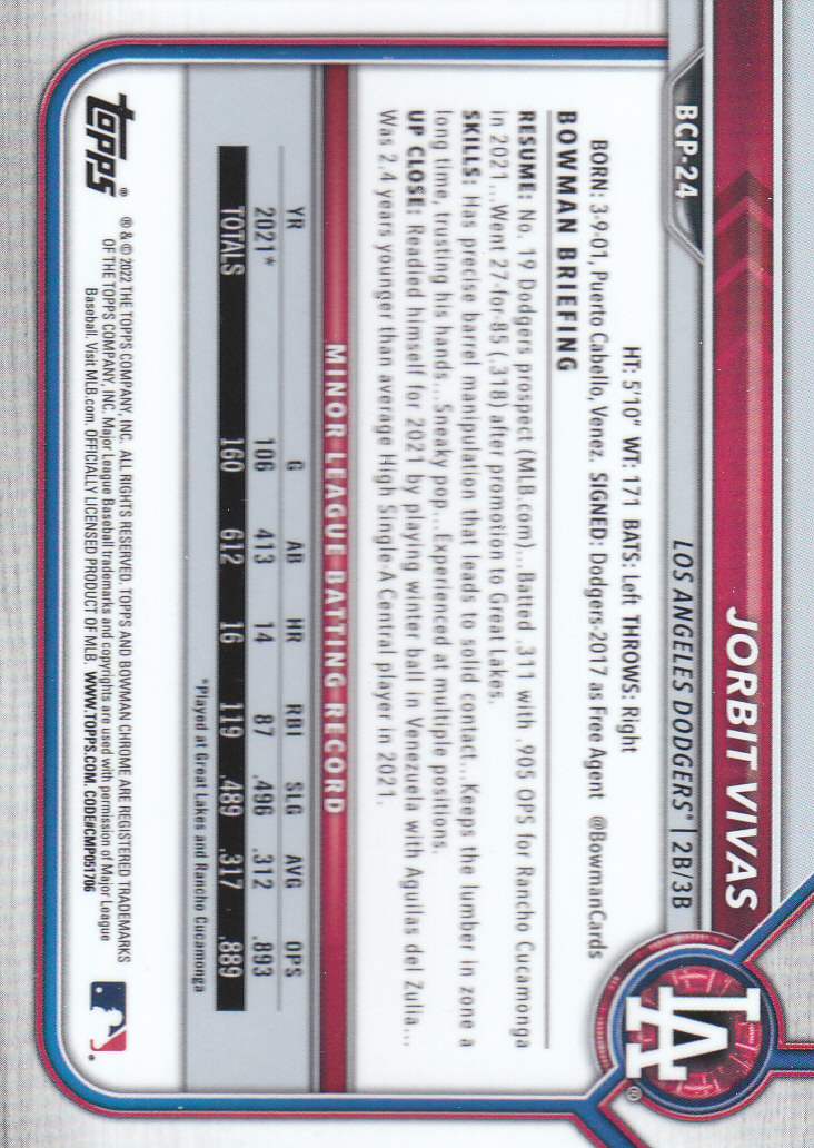 2022 Bowman Chrome Baseball "Prospects" Insert Cards #BCP1 to #BCP150 - Picture 47 of 277