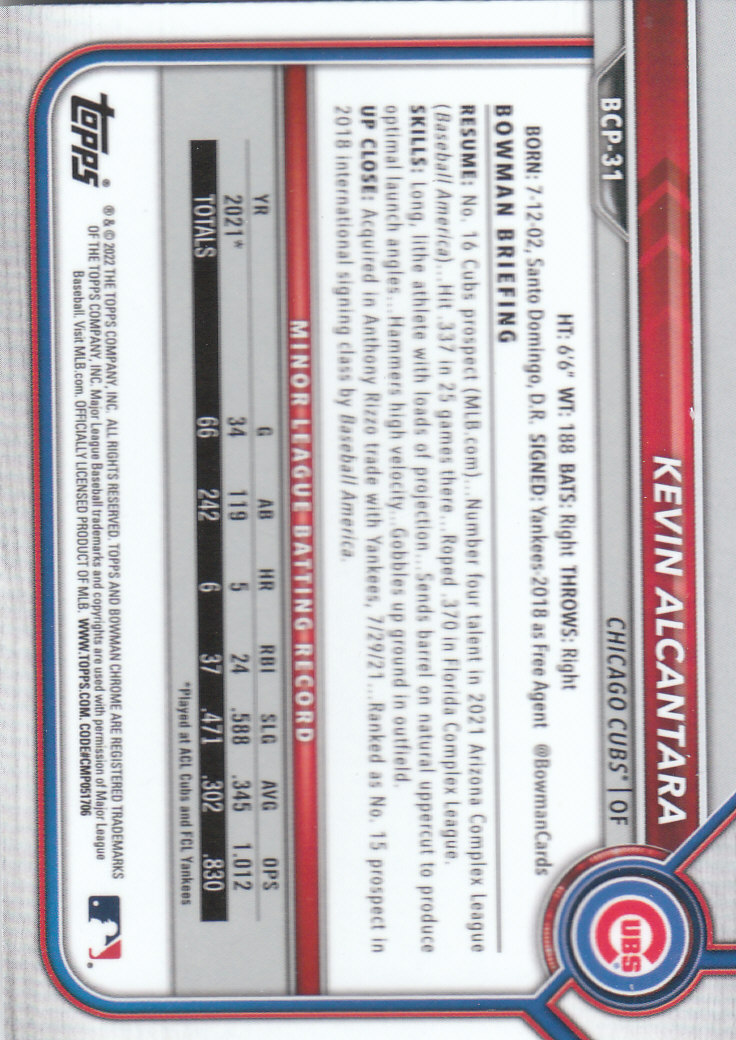 2022 Bowman Chrome Baseball "Prospects" Insert Cards #BCP1 to #BCP150 - Picture 59 of 277