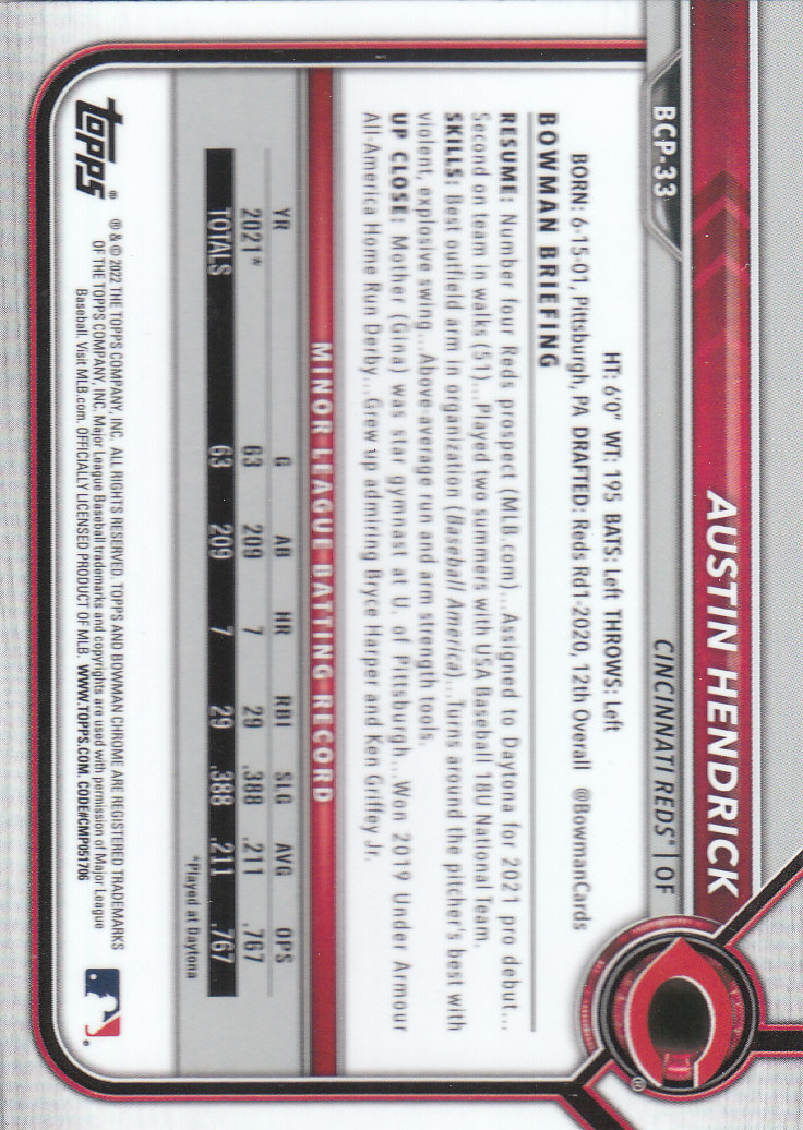 2022 Bowman Chrome Baseball "Prospects" Insert Cards #BCP1 to #BCP150 - Picture 63 of 277