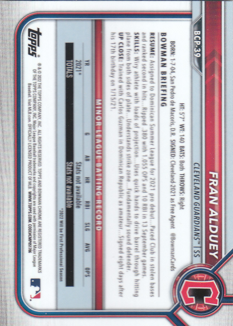 2022 Bowman Chrome Baseball "Prospects" Insert Cards #BCP1 to #BCP150 - Picture 73 of 277