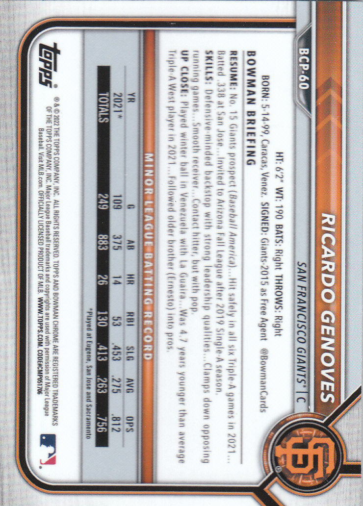 2022 Bowman Chrome Baseball "Prospects" Insert Cards #BCP1 to #BCP150 - Picture 109 of 277