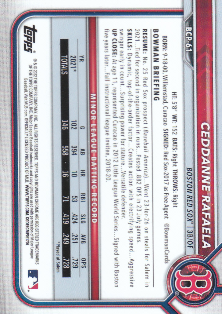 2022 Bowman Chrome Baseball "Prospects" Insert Cards #BCP1 to #BCP150 - Picture 111 of 277