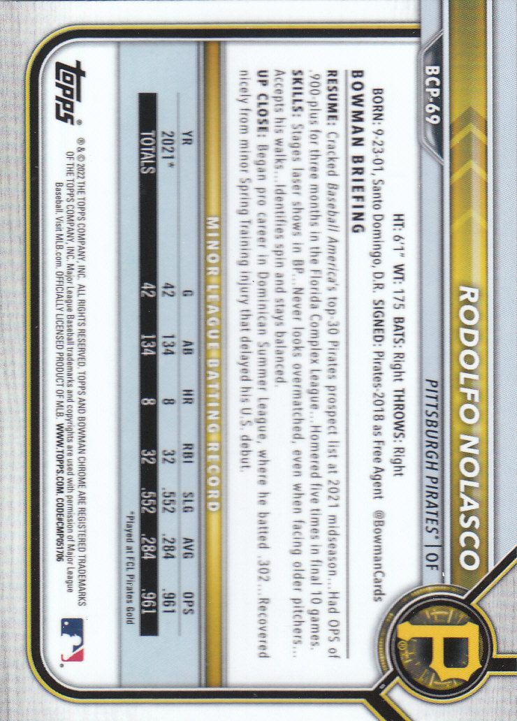 2022 Bowman Chrome Baseball "Prospects" Insert Cards #BCP1 to #BCP150 - Picture 125 of 277