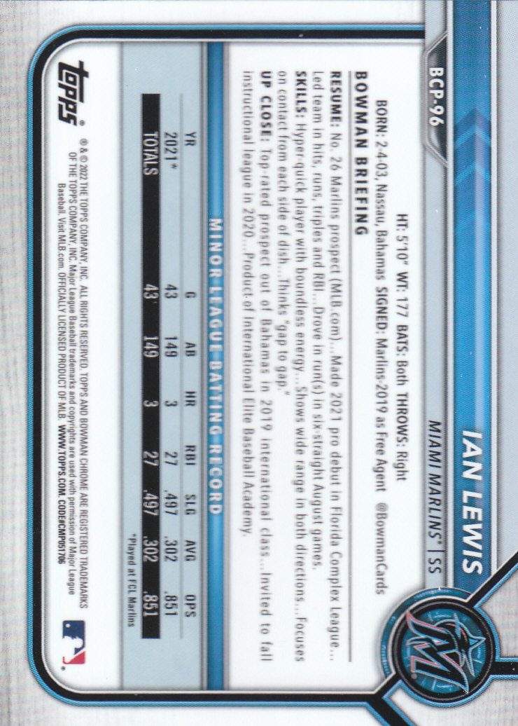 2022 Bowman Chrome Baseball "Prospects" Insert Cards #BCP1 to #BCP150 - Picture 177 of 277