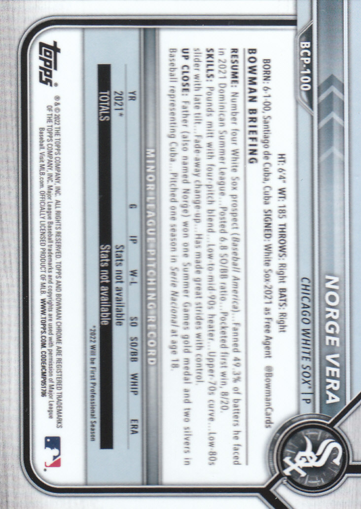 2022 Bowman Chrome Baseball "Prospects" Insert Cards #BCP1 to #BCP150 - Picture 185 of 277