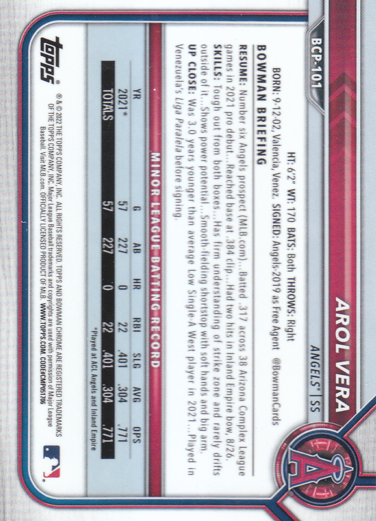 2022 Bowman Chrome Baseball "Prospects" Insert Cards #BCP1 to #BCP150 - Picture 187 of 277