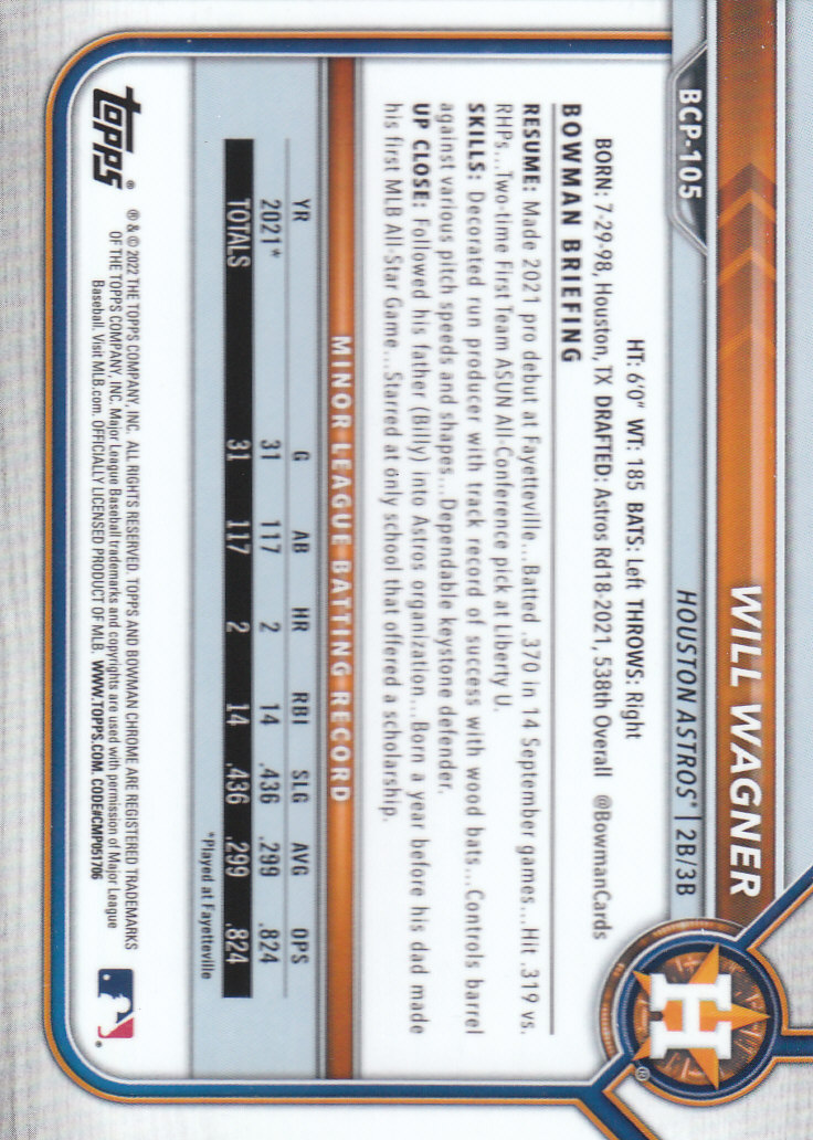 2022 Bowman Chrome Baseball "Prospects" Insert Cards #BCP1 to #BCP150 - Picture 195 of 277