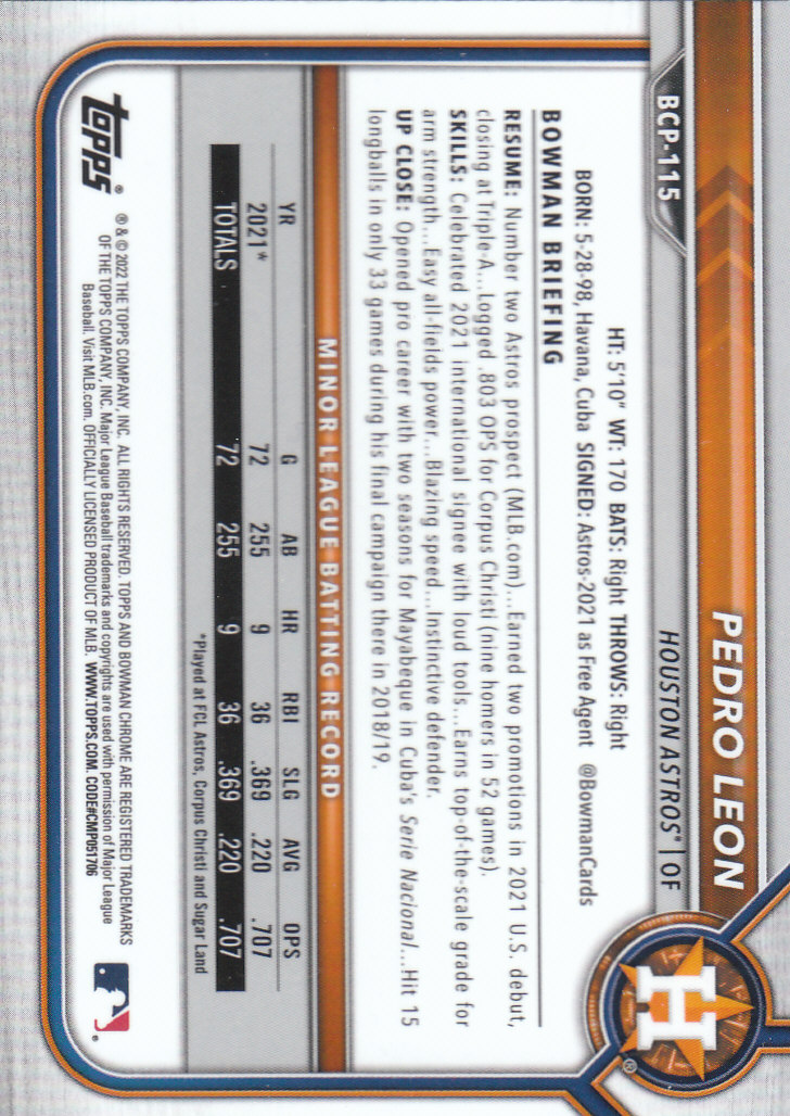 2022 Bowman Chrome Baseball "Prospects" Insert Cards #BCP1 to #BCP150 - Picture 213 of 277