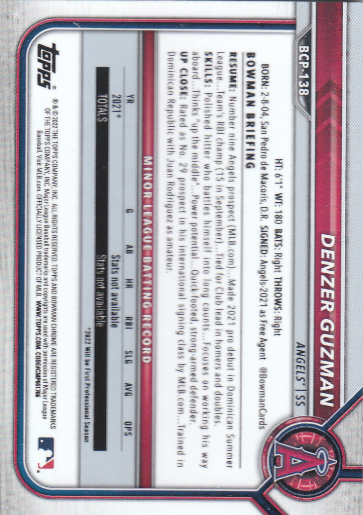 2022 Bowman Chrome Baseball "Prospects" Insert Cards #BCP1 to #BCP150 - Picture 255 of 277