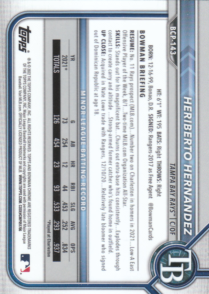 2022 Bowman Chrome Baseball "Prospects" Insert Cards #BCP1 to #BCP150 - Picture 265 of 277