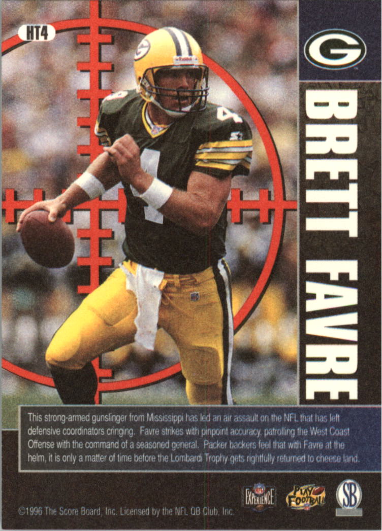 Brett Favre 1996 Score Board NFL Experience Hard Target Series