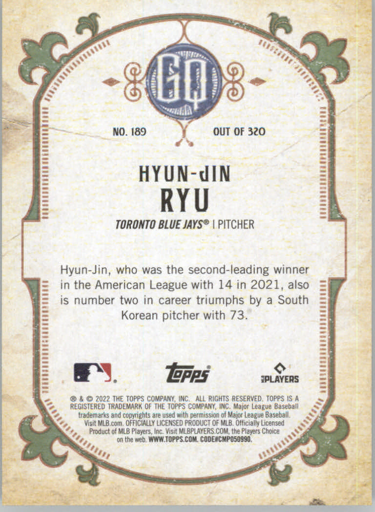 2022 Topps Gypsy Queen Baseball "Main Set" Cards #151 to #300 - Picture 77 of 299