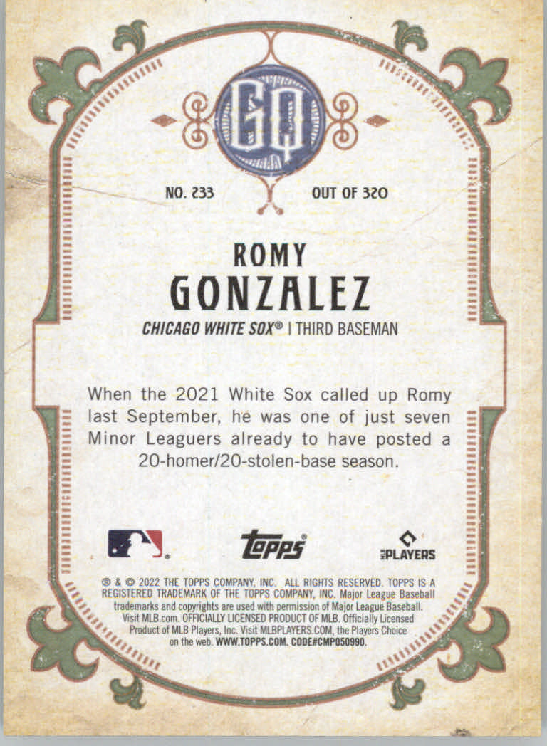 2022 Topps Gypsy Queen Baseball "Main Set" Cards #151 to #300 - Picture 165 of 299
